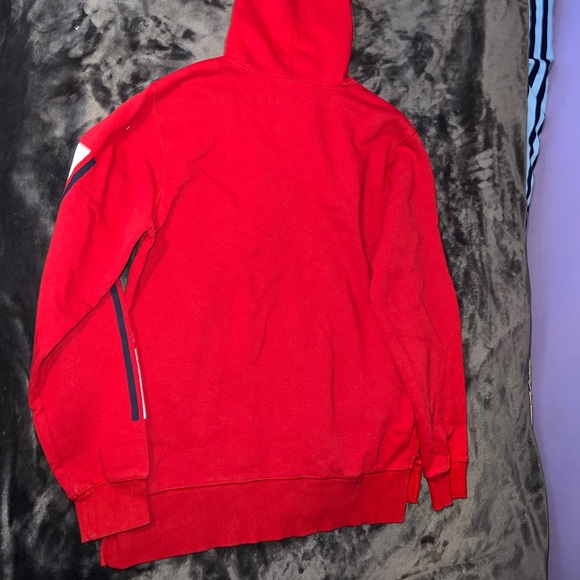 Levi’s Men’s Croft Fleece Stripe Red Logo Hoodie Size Medium - Picture 3 of 16